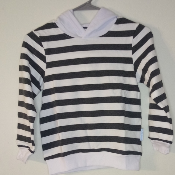 hifive Carney Other - Kids charcoal gray and white striped Hoodie